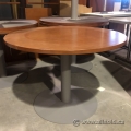 42" Round Table with Silver Metal Base